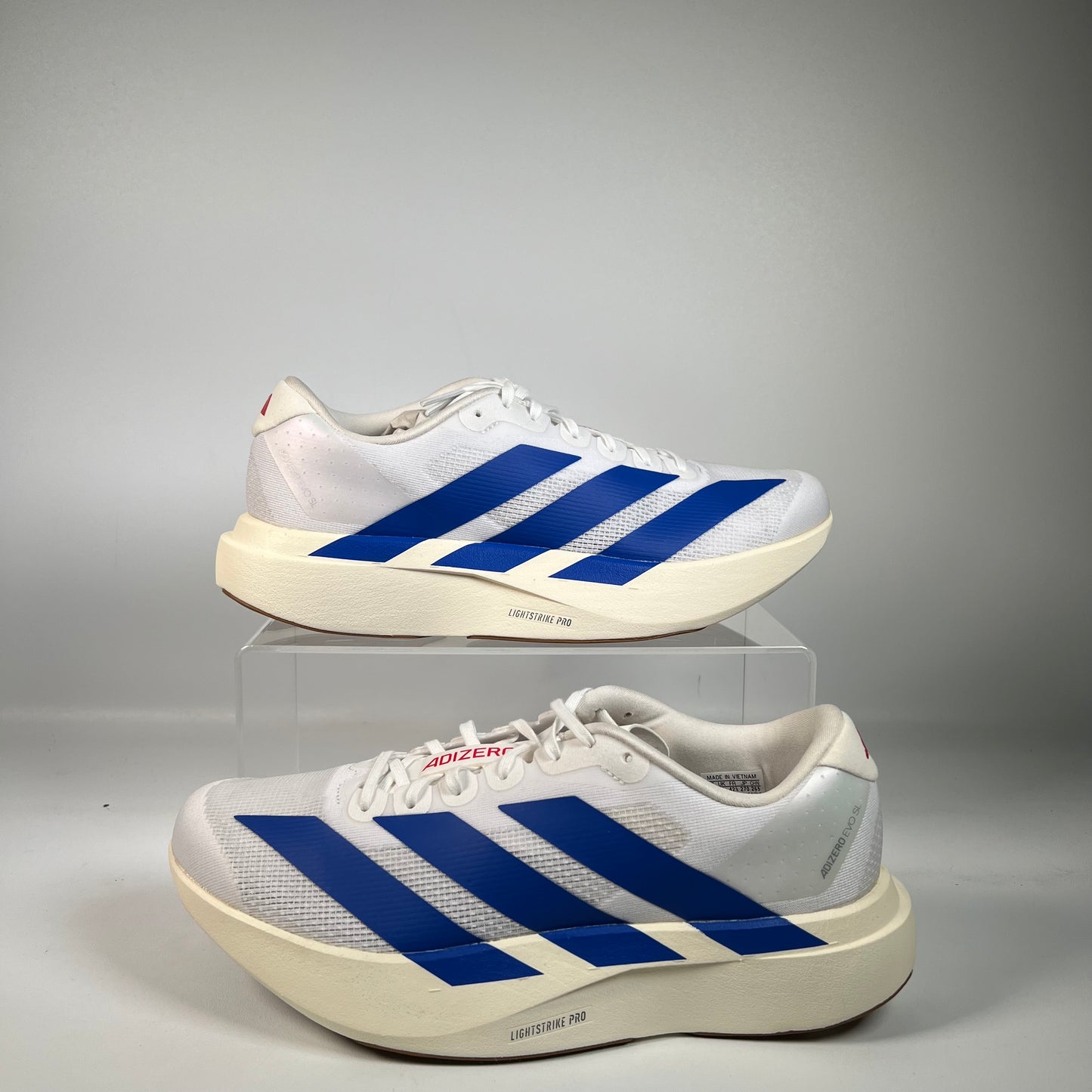 Adidas Adizero Evo SL White Royal Blue (2025) Size 9 NEW s22540