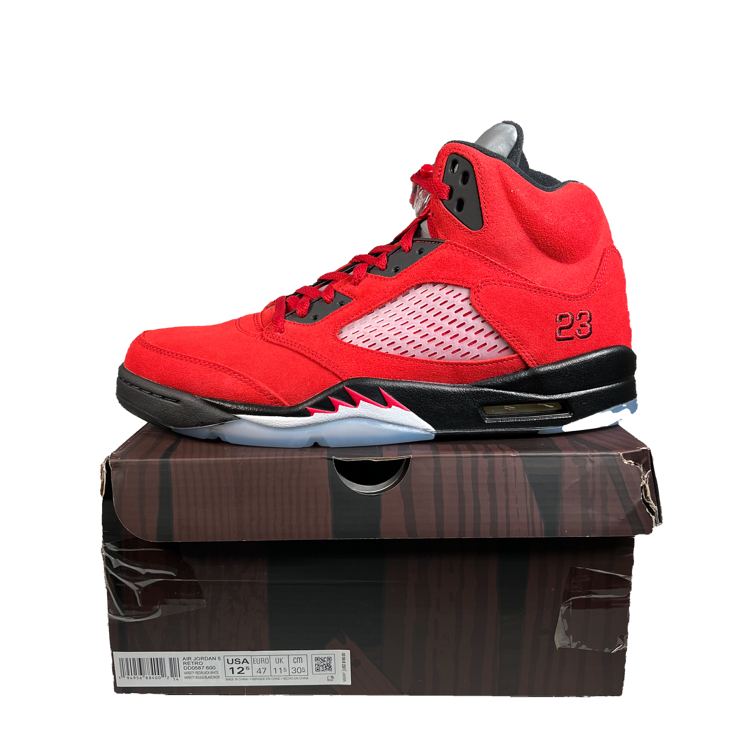 Jordan 5 Raging Bull (2020) Size 12.5 NEW s21776
