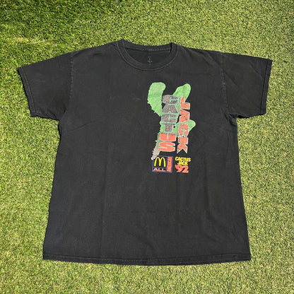 Travis Scott Cactus Jack McDonald Black Tee Size Medium USED x14224