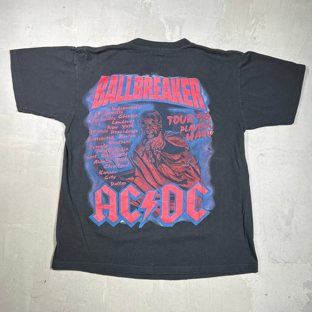 1996 ACDC Ball Breaker Tour Black Tee Size Large USED v20157