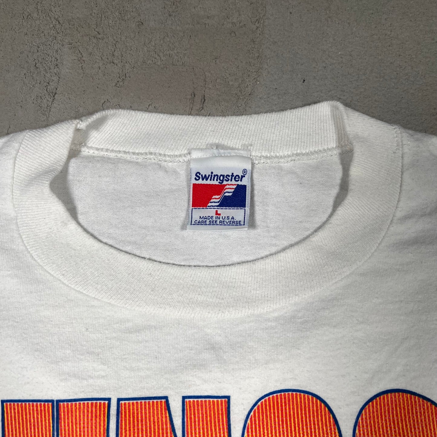 1990s Nascar Terry Labonte White Racing Tee Size Large USED v19175