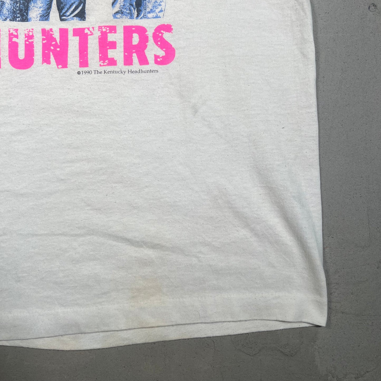 1990 The Kentucky Headhunters White Tee Size XL USED v19179