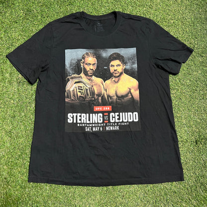 UFC 288 Fight Card Black Tee Size XL USED v15974