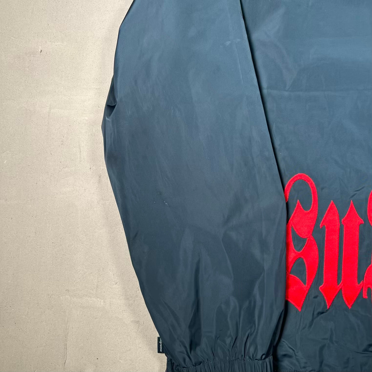 Supreme Navy Blue Coaches Button Up Jacket (2026) Size Large USED x18846
