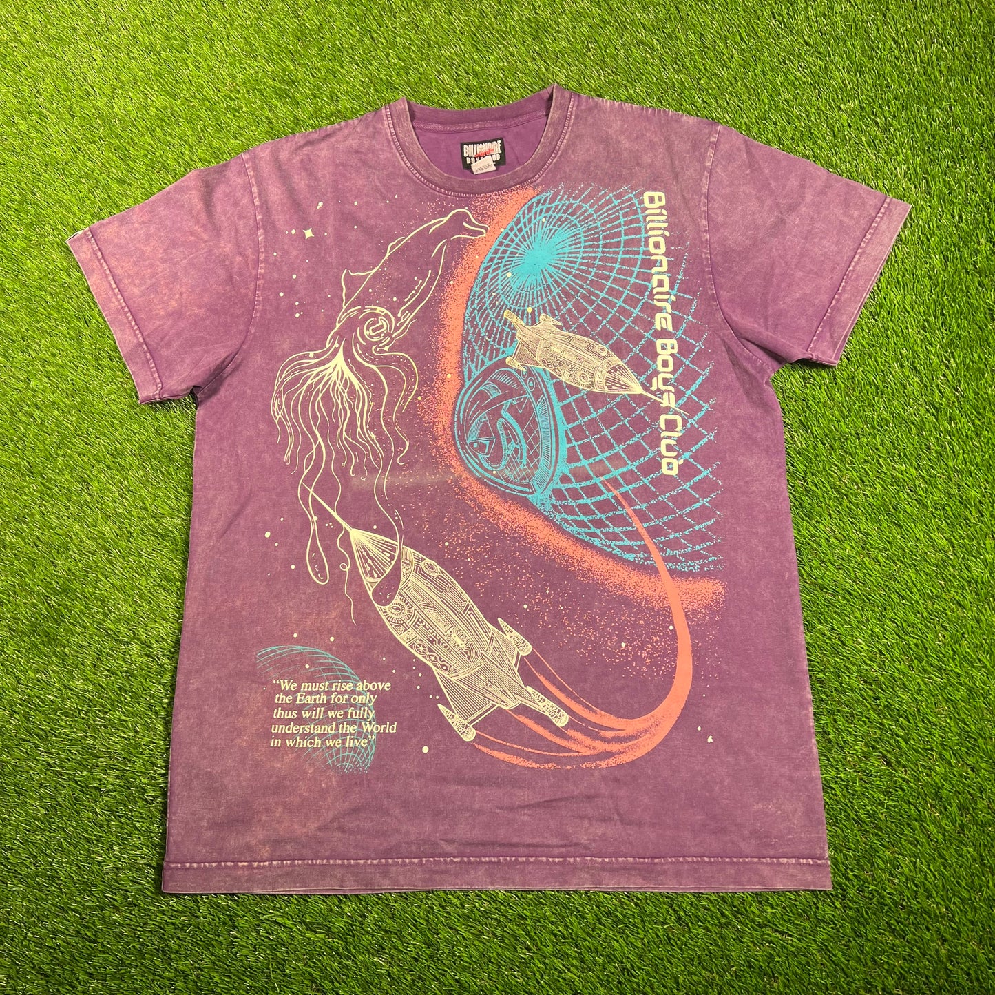 Billionaire Boys Club Event Horizon Purple Tee Size Large USED x15294