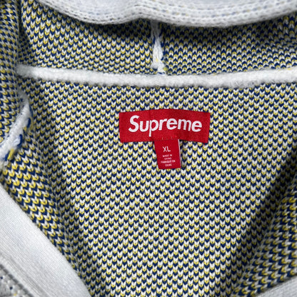Supreme Accent Brushed Zip Up White Hoodie (2024) Size XL USED x17159