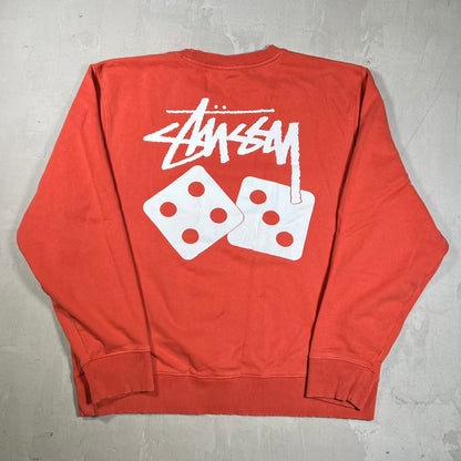 Stussy Dice Burnt Orange Crewneck (2021) Size XL USED x18881