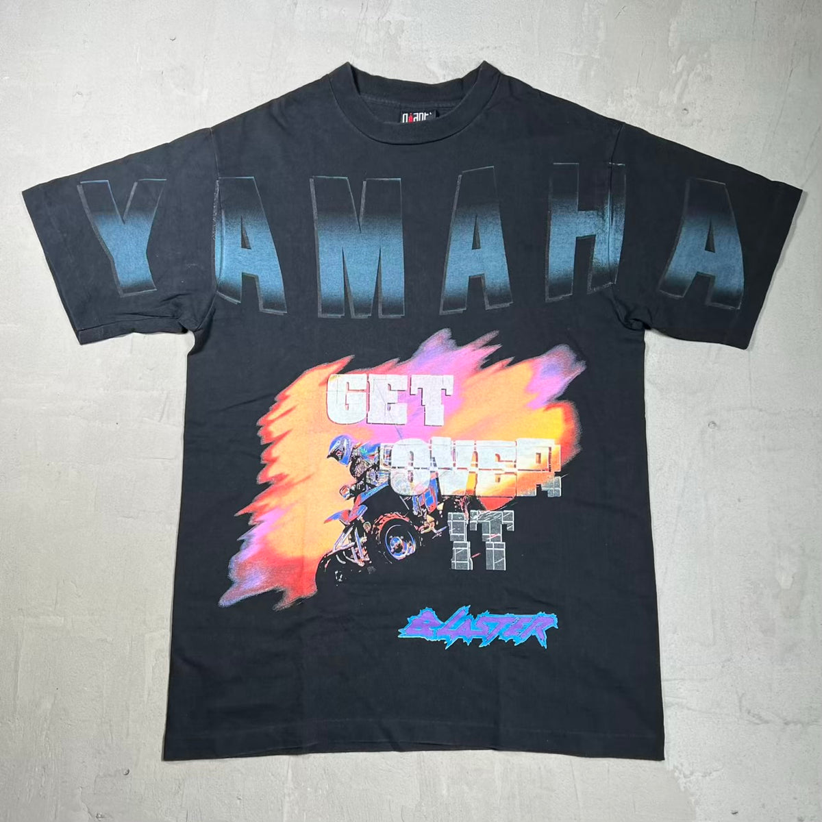 1990s Yamaha Get Over It Racing Black Tee Size Large USED v20187