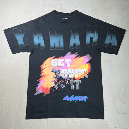 1990s Yamaha Get Over It Racing Black Tee Size Large USED v20187