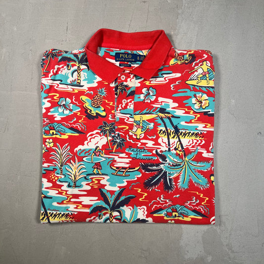 Polo Ralph Lauren "Aloha" Hawaiian Polo Size XL USED v18991