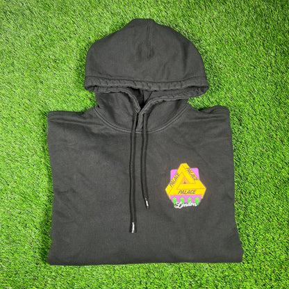 Palace London Black Hoodie Size Large USED x14304
