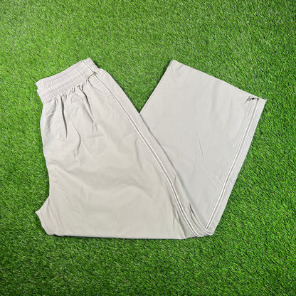 GV Gallery Raspberry Hills Grey Nylon Track Pants Size Large NEW x15658