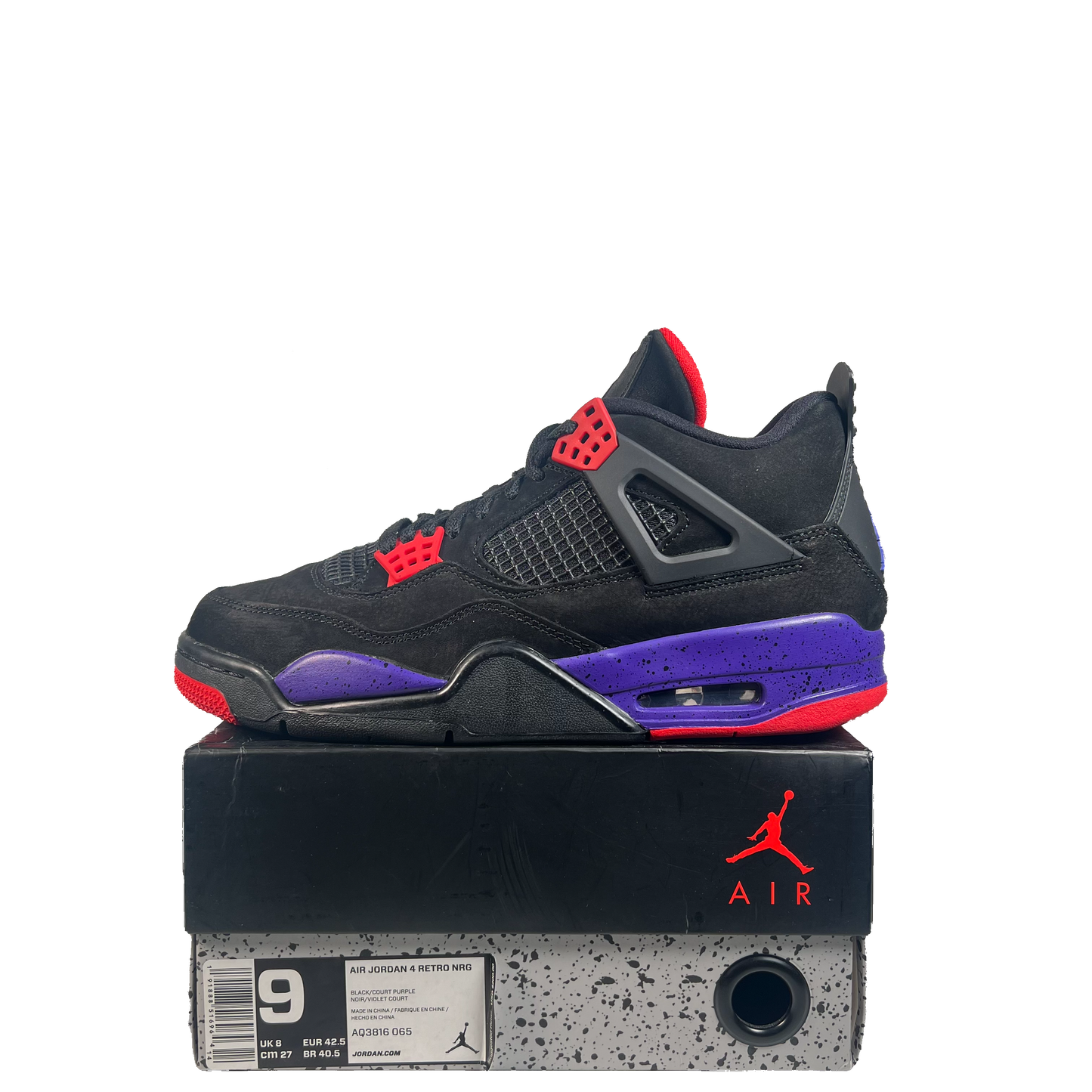 Jordan 4 Raptors (2018) Size 9 USED s21227