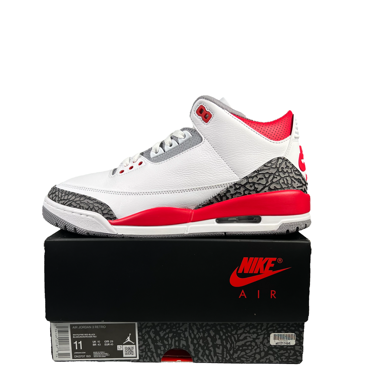 Jordan 3 Fire Red (2022) Size 11 USED s19691
