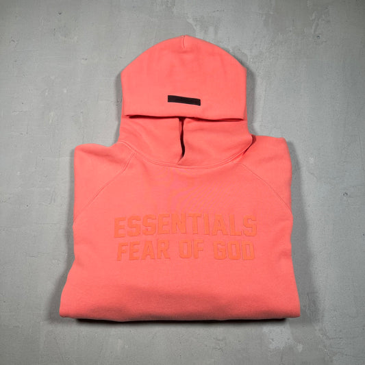 Essentials Fear Of God Orange Hoodie Size Medium USED x17114