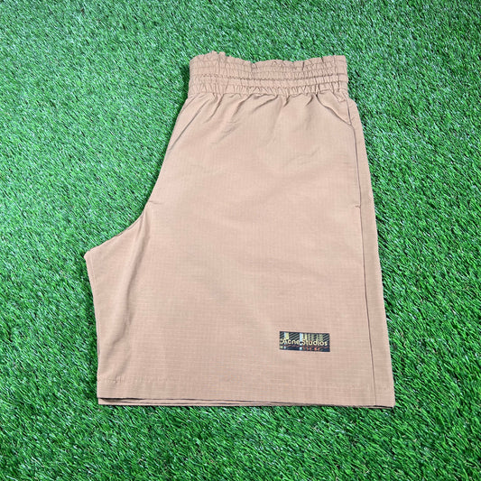 Acne Studios Beige Nylon Water Shorts Size Large USED x14697