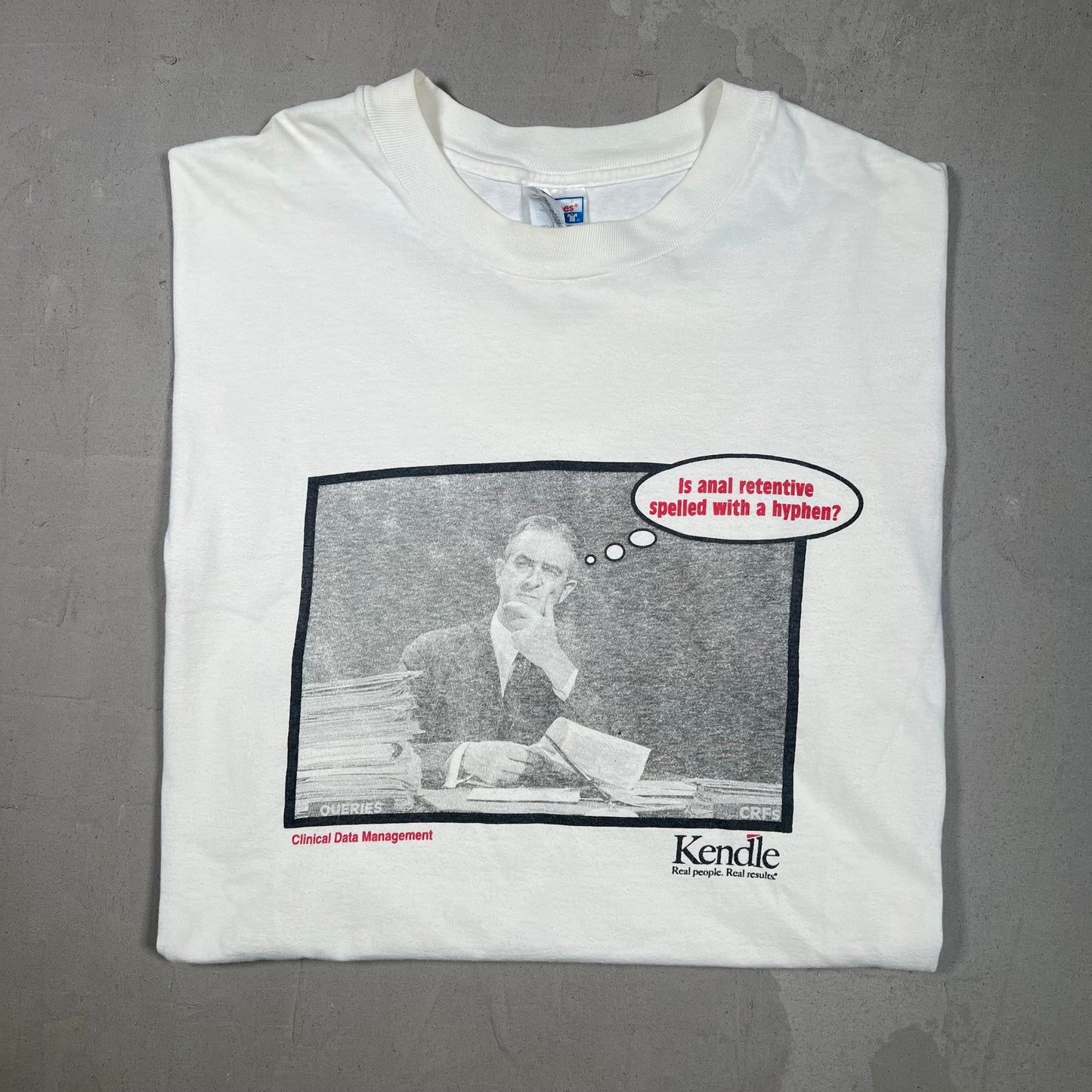 Is anal retentive tee white Size XL USED v13595