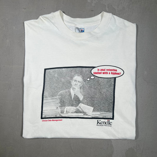 Is anal retentive tee white Size XL USED v13595