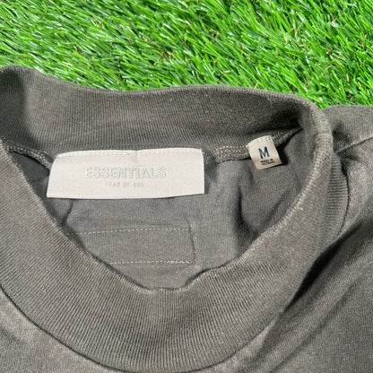 Fear of God FOG Essentials Dark Cement Tee Size Medium USED x15330