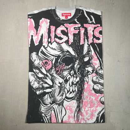 Supreme Misfits AOP Black Tee Size Large NEW x17424