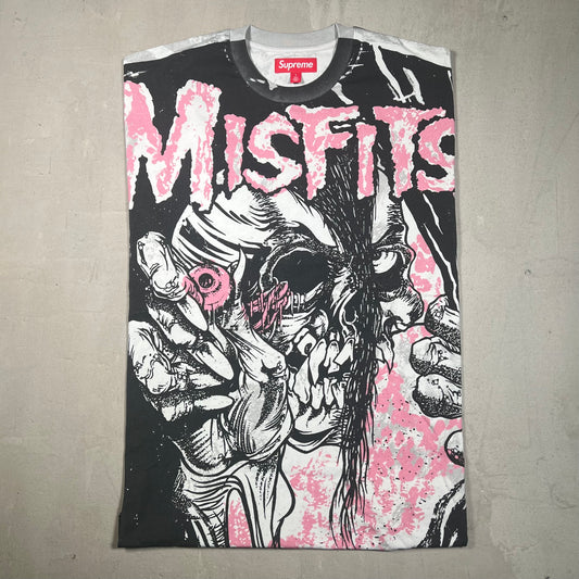 Supreme Misfits AOP Black Tee Size Large NEW x17424