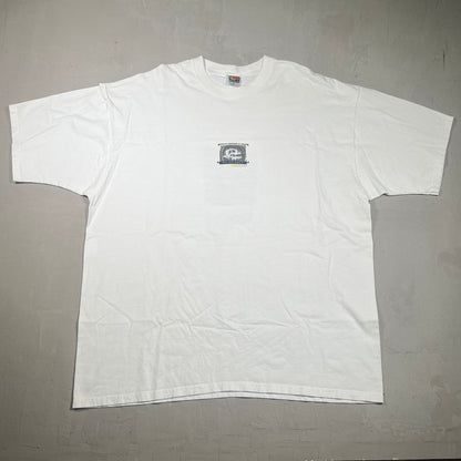 1997 Jurassic Park Lost World Crew White Tee Size XXL USED v15047