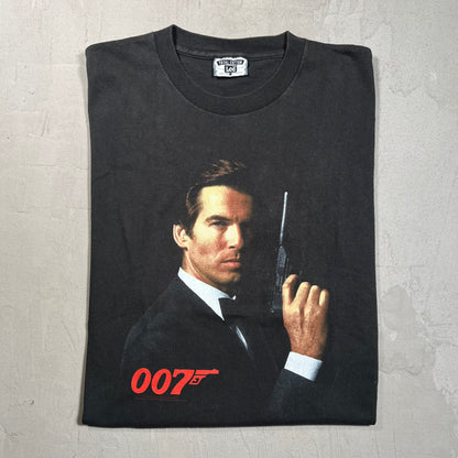 1995 James Bond 007 Golden Eye Promo Black Tee Size Large USED v18036