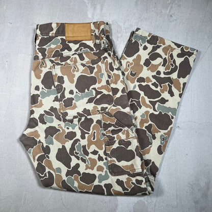 J. Crew Wallace and Barnes Duck Camo Workwear Pants Size 34 USED v19503