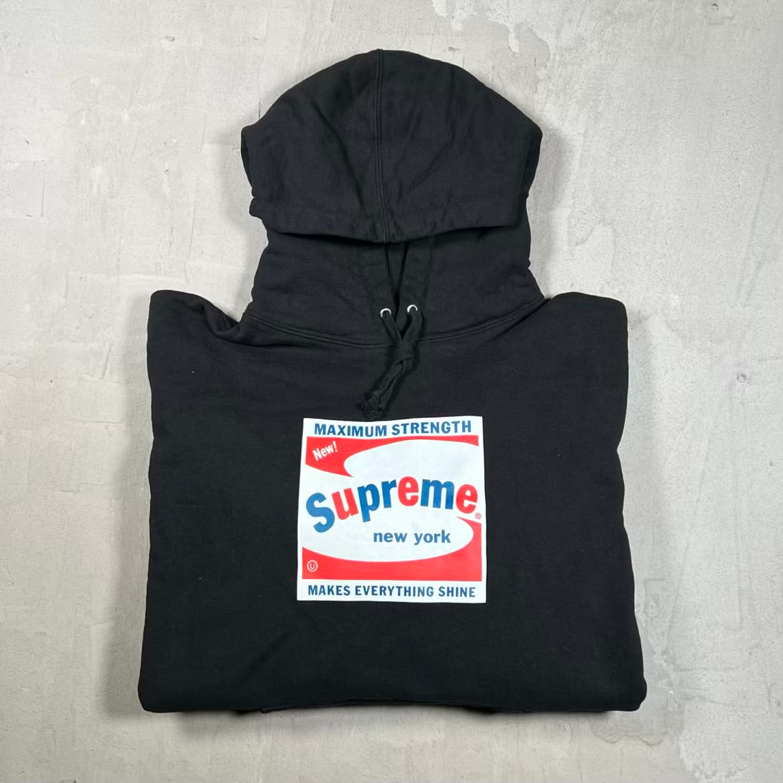 Supreme Shine Black Hoodie (2021) Size Large USED x18943
