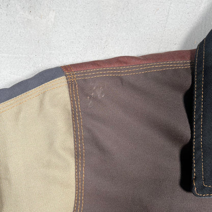 Carhartt Brown Patch Work Custom Work Wear Jacket Size Medium USED v19276