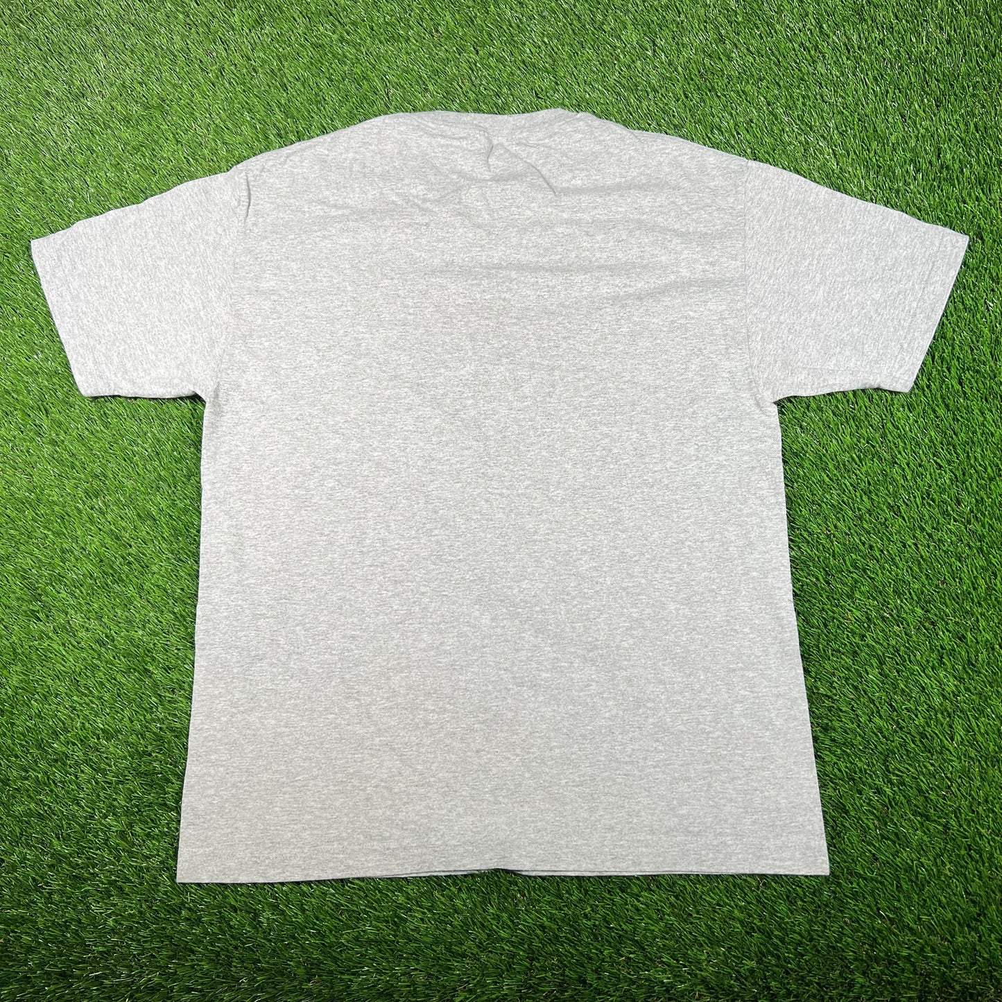 This Is Not Supreme Flag Logo Grey Tee Size Large USED x15879