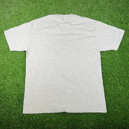 This Is Not Supreme Flag Logo Grey Tee Size Large USED x15879