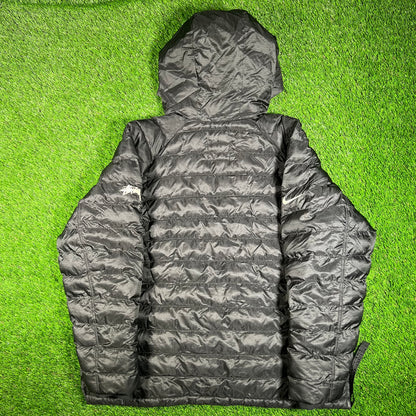 Nike Stussy Insulated Black Puffy Jacket Size Large USED x15543
