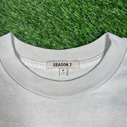 Yeezy Season 7 Plain Blank Cream Longsleeve Size Medium USED x14386