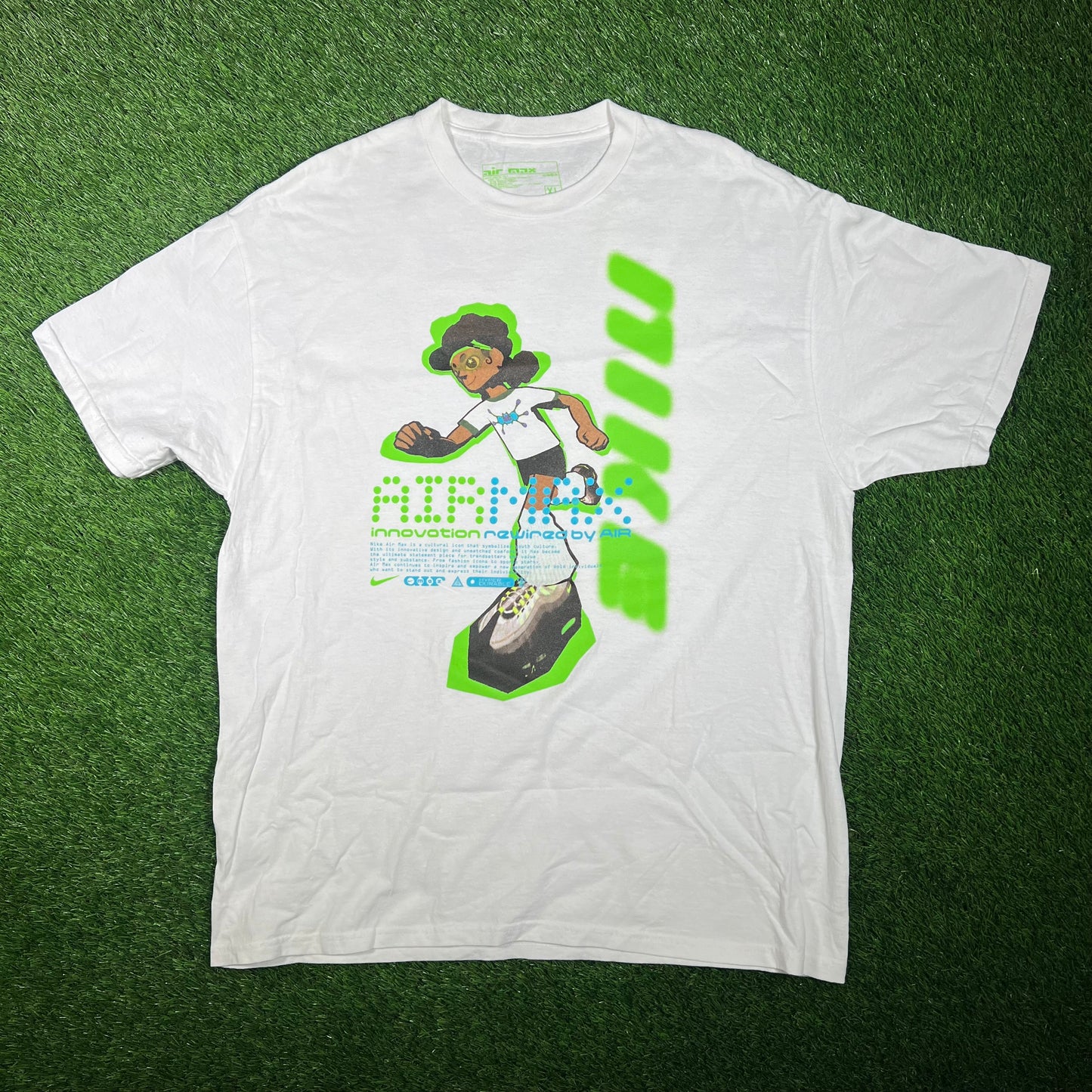 Nike Air Max Innovotion Rewred By Air White Tee Size XL USED v17533