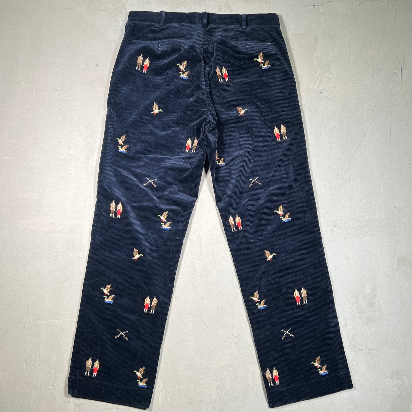 Polo Ralph Lauren Navy Duck Corduroy Pants Size 32 USED v19200