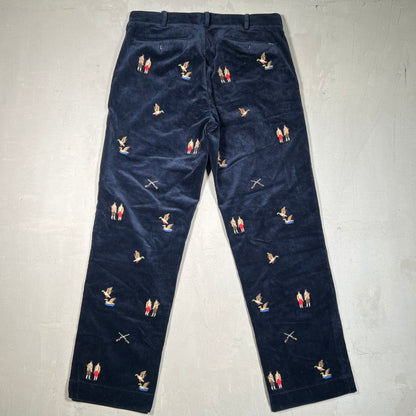 Polo Ralph Lauren Navy Duck Corduroy Pants Size 32 USED v19200