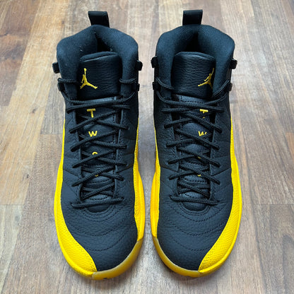 Jordan 12 Black University Gold Size 6.5y USED s16947