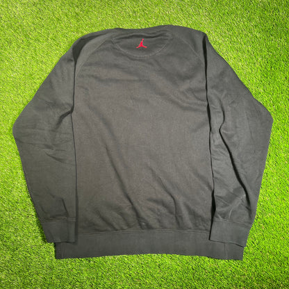 Air Jordan Black Logo Crewneck Size XXL USED V17922