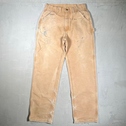 Y2K Carhartt Flannel Lined Khaki Painter Pants Size 31 USED v20239