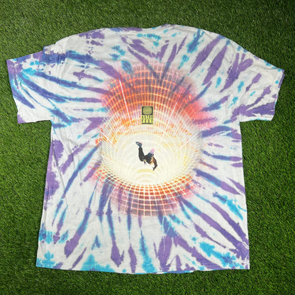 2021 Astroworld Fest Fire Head Tie Dye Tee Size Large USED x14570