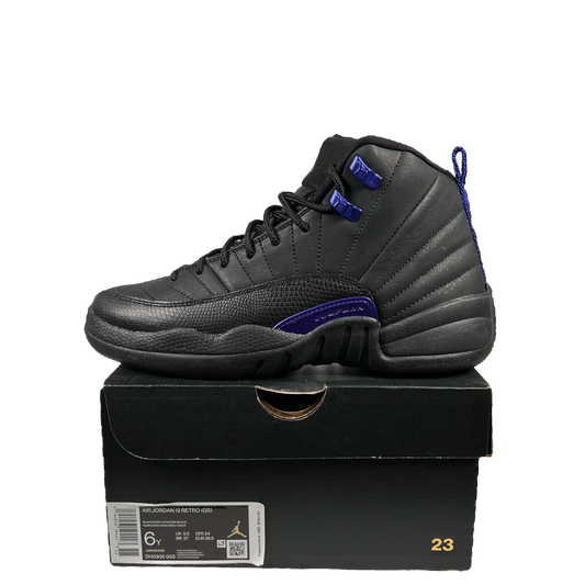 Jordan 12 Black Dark Concord (2020) Size 6Y USED s18956