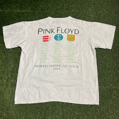 1994 Pink Floyd Metal Heads Division Bell Tour White Tee Size XL USED v15389