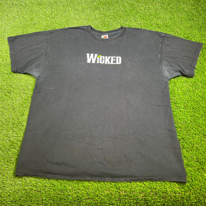 Y2K Wicked Promo Black Tee Size 2XL USED v16517