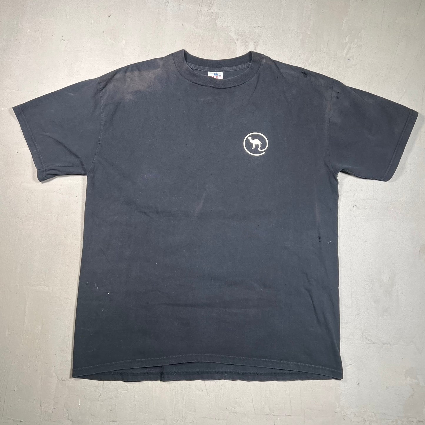 1997 Camel Logo Tee Black Size XL USED v19385