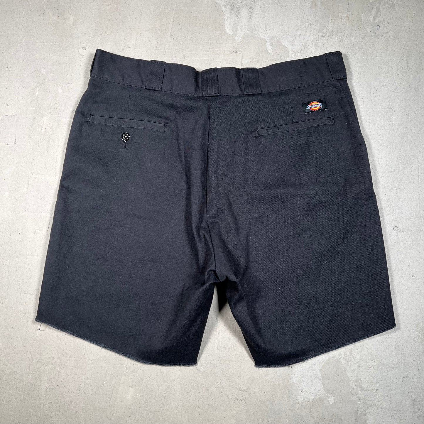 Y2K Dickies Raw Hem Black Workwear Shorts Size 36 NEW v19097