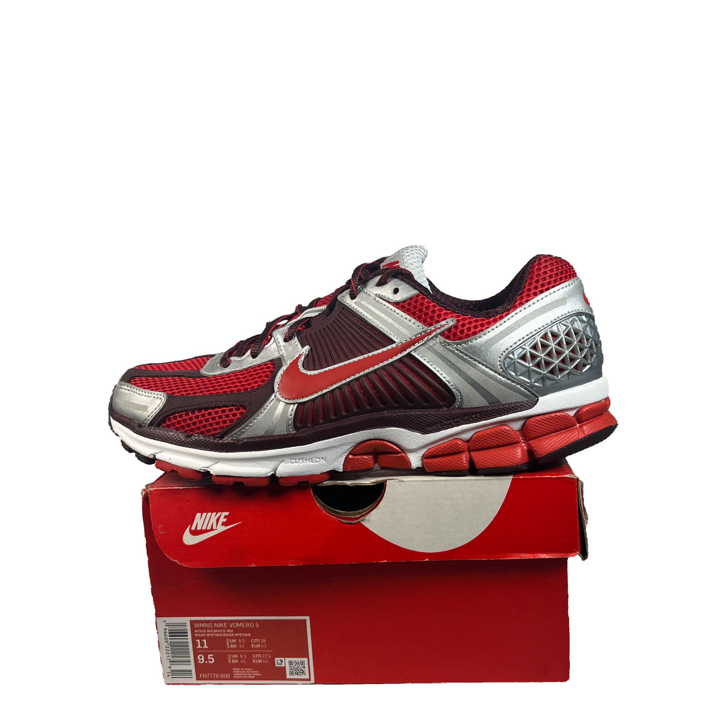 Nike Zoom Vomero 5 Mystic Red (2023) Size 9.5M/11W USED s22504