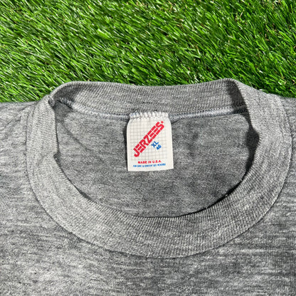 1980s EBA Basketball Grey Tee Size XL USED v17744
