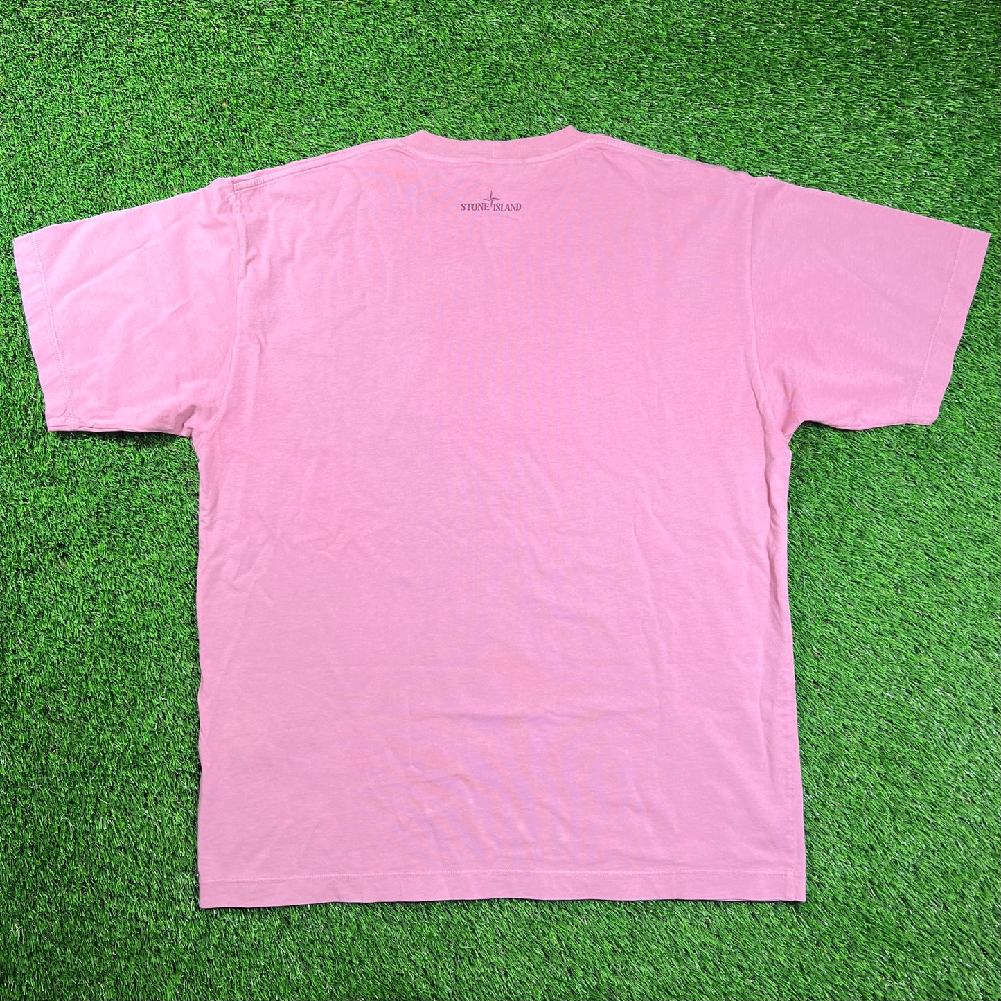 Stone Island Pink Garment Dyed Tee Size Large USED x16249