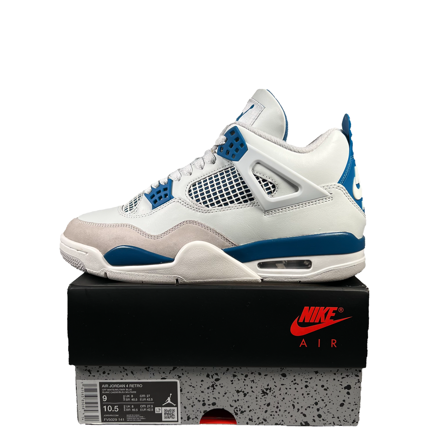 Jordan 4 Military Blue (2024) Size 9 USED s20178